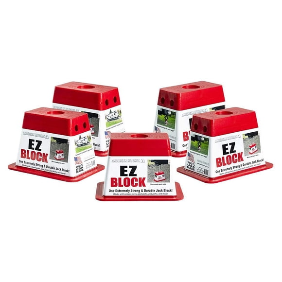 Andersen Hitches RV Accessories 5-Pack Trailer EZ Jack Blocks Leveling System RV Stabilizer Stands Heavy Duty camper Level for RVs 3621