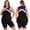 Purple, variant on Doomiva Women Plus Size Athletic One Piece Swimsuit Sleeveless Color Block Swimwear Bathing Suits Purple 4XL