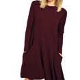 thumbnail image 3 of Ruiboury Sans Effort Chic à Manches Longues Printemps Vintage Casual Coton Pull Robe Viné XXL, 3 of 6