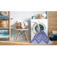 thumbnail image 2 of Ahgly Company Tapis Rond Lavable en Machine Intérieur Jeans Transitionnels Bleu, 8 Pieds Rond, 2 of 7
