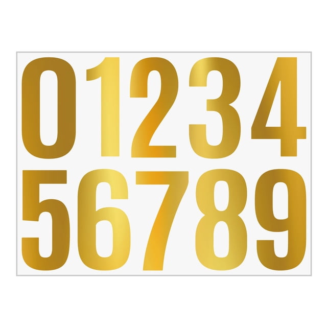 4 Inch Large Size Number Stickers, 1 Sheet Self Adhesive House Numbers for Mailbox, Trash Cans - Waterproof Vinyl Numbers Sticker, for Easy Backing Peeling, Bold and Easy-to-Read House Number Labels