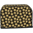 thumbnail image 2 of Toaster Cover 2 Slice Vintage Groovy Flowers Dustproof Bread Maker Cover Fingerprint Bakeware Protection Wide Slot Toaster Bag Reusable Kitchen Small Appliance Cover TC278, 2 of 6