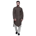 thumbnail image 1 of Atasi Printed Designer Rayon Button Down Casual Kurta With Pajama For Men, 1 of 4