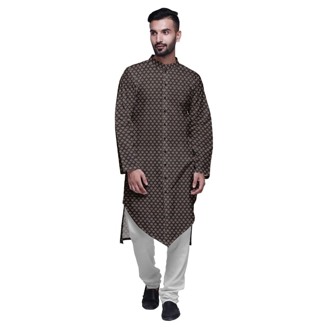 Atasi Printed Designer Rayon Button Down Casual Kurta With Pajama For Men