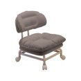 thumbnail image 2 of Tabouret à Dossier Pivotant avec Roues, Siège Rond Compact pour la Maison/le Bureau, Soutien Ergonomique, Gris, 2 of 9
