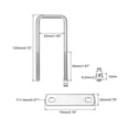 thumbnail image 2 of Unique Bargains Square U-Bolts 2 Sets 42mm Inner Width 120mm Length M8 304 Stainless Steel U Clamp Bolt, 2 of 5