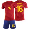thumbnail image 4 of Spain National Team #16 RODRIGO Youth Football Jersey Set XL, 4 of 7