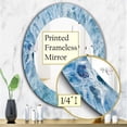 thumbnail image 4 of Designart 'Geode Interior With Light Blue Crystals' Mid-Century Mirror - Oval or Round Wall Mirror - 24x36, 4 of 4