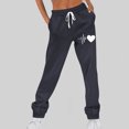 thumbnail image 2 of Funicet Pantalon d'Hiver Imprimé pour Femmes, Taille Élastique avec Sangle, Long, 2 of 4