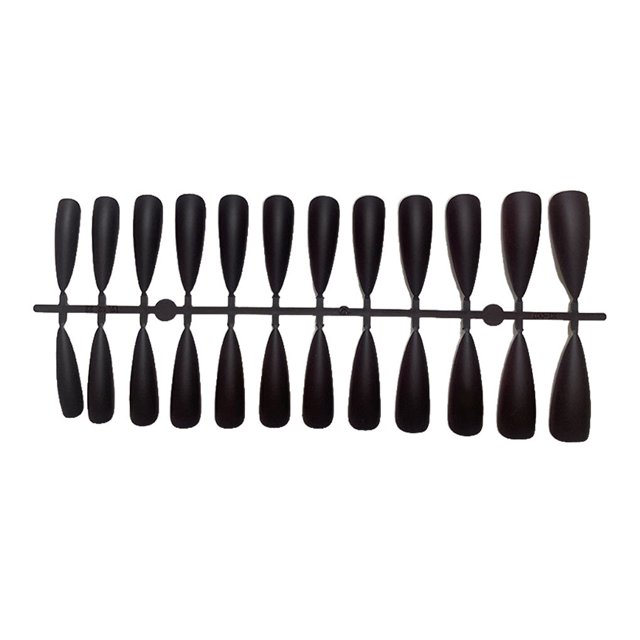 Nail Enhancement Tablets Chic Dot Design Not Susceptible to Allergies Frosted Texture Fake Fingernail Charming Manicure Tips JM-10Deep Coffee