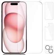 [3 Pack] Beeyoka Screen Protector for iPhone 15 Plus, iPhone 15 Plus Front and Back Screen Protector,Camera Protector Anti-Fingerprint for iPhone 15 Plus(6.7 inch)