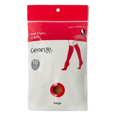 George Women's Queen Size Knee-Highs 10-Pack