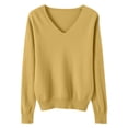 thumbnail image 1 of Timegard Womens Sweaters V Neck Knit Pullover Fall Winter Casual Fitting Comfy Long Sleeve Bottom Tops, 1 of 5