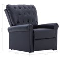 thumbnail image 4 of vidaXL Chaise Longue en Similicuir Noir, 4 of 5