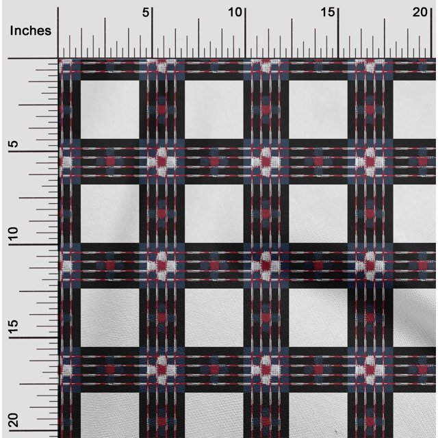 oneOone Coton Tissu Flex Check Ikat Tissu Imprime par Yard 40 Pouces de Large