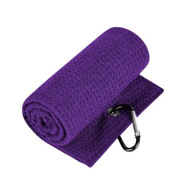 Almencla Serviette de Golf Confortable avec Mousqueton Accessoire de Golf Serviette Nettoyante pour Balle de Golf