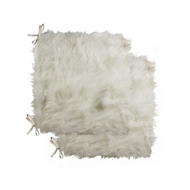LAREDO FAUX FUR SEAT CUSHIONS 16" X 16" 2-PACK