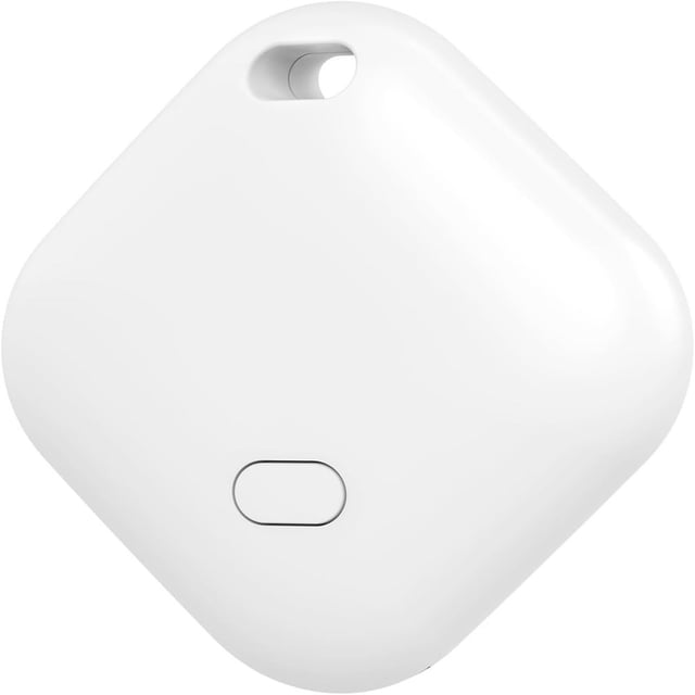 EIGTHTAIL Key Finder Wallet Tracker Works with Apple Find My (iOS Only) Replaceable Battery Water-Resistant Bluetooth Item Finder for Bags Luggage Pets & Backpack White