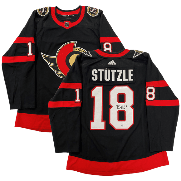 Tim Stutzle Signed Ottawa Senators Authentic Home Jersey Officially Licensed NHL/NHLPA Authentic Hand-Signed Autograph by Frameworth Sports Marketing Premium Sports Memorabilia Authentic Memorabilia