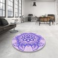 thumbnail image 4 of Ahgly Company Machine Washable Indoor Rectangle Transitional Blossom Pink Area Rugs, 7' x 10', 4 of 7