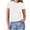 White, variant on GigrtiJin Womens Basic T-Shirts Summer Crew Neck Short Sleeve Crop Tunic Tops Cute Slim Solid Color Comfy Blouses