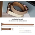 thumbnail image 2 of DAMAIE Band Compatible For Apple Watch 42mm , Genuine Leather Double Tour Designed Slim Replacement Iwatch Strap For Iwatch Series 4 3 2 1 (Pink/Ivorywhite Band+Silver Adapter, 42mm ), 2 of 6