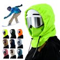 thumbnail image 2 of Visland Skiing Hat Waterproof 3-in-1 Thickened Fleece Lining Outdoor Riding Headgear Adjustable Drawstring Snowproof Thermal Hood, 2 of 8
