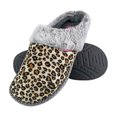 thumbnail image 1 of Dunlop - Ladies Cute Cosy Plush Memory Foam Knitted Slippers With Open Back Mules, 1 of 2
