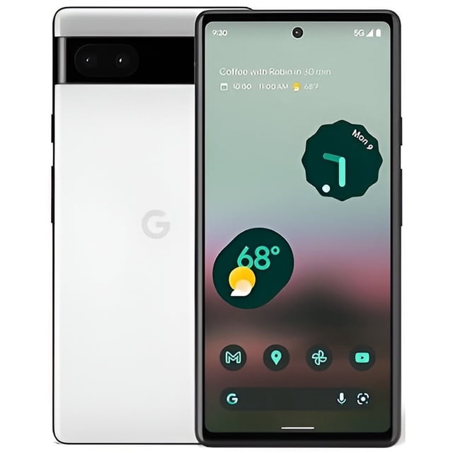 Refurbished Google Pixel 6a 5G - 128GB – Chalk – 12.2MP Dual Rear & 8MP Front Camera - Fully Unlocked Smartphone - Excellent Condition