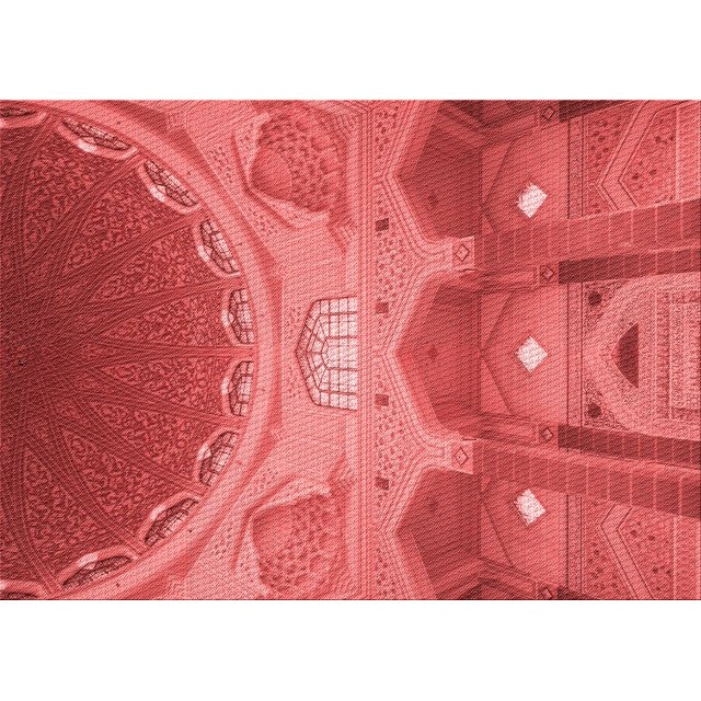 Ahgly Company Tapis d'Intérieur Rectangulaires Transitionnels Rouges Lavables à la Machine, 2 Pieds x 3 Pieds