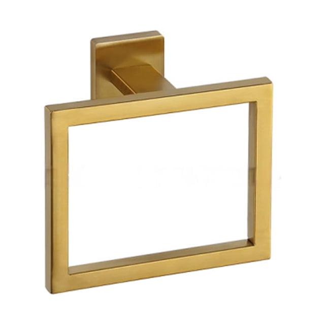 mmirethe Bathroom Hardware Set Stainless Steel Towel Bar Ring Paper Holder Multifunction Robe Hook Modern Style Rack Kit Gold ring