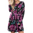 thumbnail image 1 of Matchstick Women's Floral Printed Long Sleeve Midi Dress, 1 of 5
