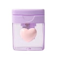 thumbnail image 1 of fheaev Color Pencil Sharpener Four-color Heart-shaped Rotating Hole Pencil Sharpener Transparent Tape Covered Pencil Sharpener, 1 of 6
