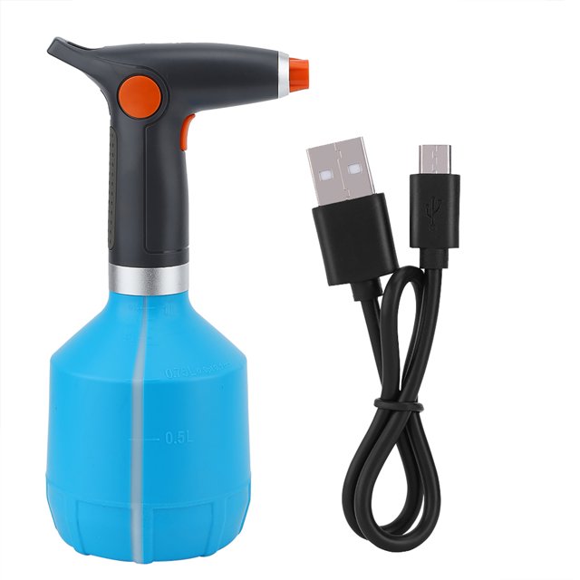 Dewin Electric Spray Bottle 1000ml USB Rechargeable Plant Mister Light Blue