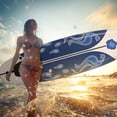 thumbnail image 3 of Gymax 6ft Surfing Body Board  w/ 3 Removable Fins Safety Leash White, 3 of 10