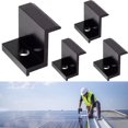 thumbnail image 3 of 4 Pcs Pinces d'Extrémité de Support de Module PV en Alliage d'Aluminium, Accessoire de Fixation de Panneau Solaire, Support de Module Photovoltaïque, Pièces d'Alimentation Solaire, 3 of 5