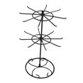 thumbnail image 1 of Rotating Iron 2-Tier Revolving Stand Rack Jewelry Holder Display with 16 Hooks Black, 1 of 5