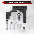 thumbnail image 2 of TYT Adjustable Trailer Hitch Ball Mount, 2" Towing Ball 7500 LBS, 9-1/2" Drop and 8-1/4" Rise, Fits 2-in Receiver with 2 Pin&Clips and 5/8" Premium Pin Lock for Hea, 2 of 6