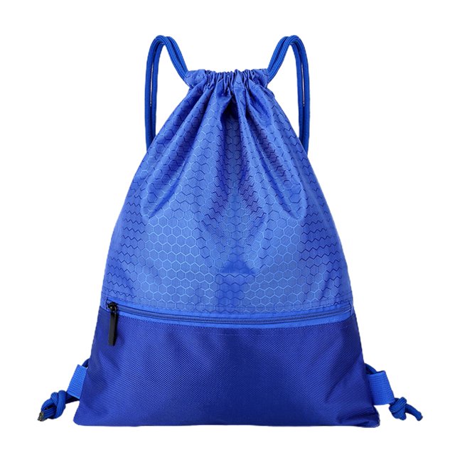 Cherryhome Backpack Bag, Waterproof Draw String Back Sack with Zip Pocket, Gym Drawstring Bags Swim Bag for Men Women