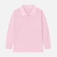 thumbnail image 5 of WUANDIXFA Chandails à Col Rond pour Tout-Petits Garçons Chemise Garçon T-Shirt à Manches Longues T-Shirt en Coton pour Enfants École Filles Chemise à Col Robe de Base Rose Pâle,11-12 Ans, 5 of 5