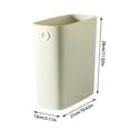 thumbnail image 2 of Leojiow Wastebasket Trash Container Pp Tpr Plastic Wastebasket Slim Open Top Garbage Container Small Trash Can Garbage Container For Bathroom Bedroom Kitchen 28X27X13Cm Utility, 2 of 2