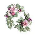 thumbnail image 3 of Abbracc 2 Pieces Artificial Wreath Artificial Floral Swag Simulation Garland Flower Swag p, 3 of 9