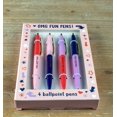 thumbnail image 3 of WORLD TRAVELER Free Period Press OMG Fun Pens Set Of 4 Clicker Ballpoint Pens With Inspiring Quotes In Gift Box, 3 of 3