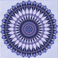 thumbnail image 1 of Ahgly Company Tapis d'Intérieur Lavable en Machine Carré Transitionnel Violet Pervenche Profond, 4 Pieds Carré, 1 of 7
