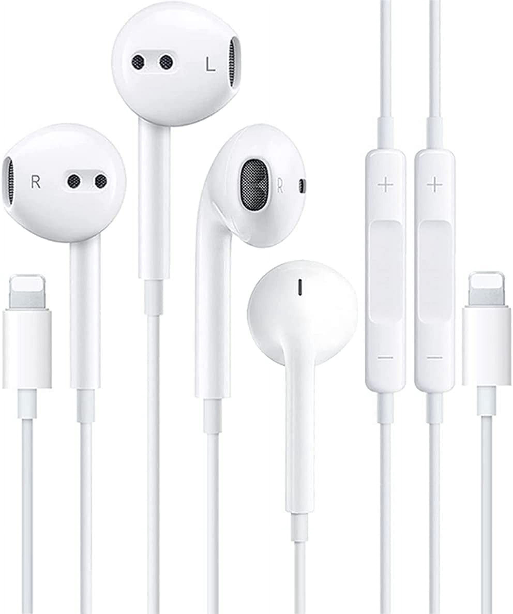 Earbuds with Lightning Connector Headphones (Built-in Microphone & Volume Control) [Apple MFi Certified]Compatible with iPhone 13/ 12/SE/11/XR/XS/X Plus Support All iOS System- 2 pack