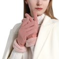 thumbnail image 2 of Women's Warm Gloves Touching Screen Riding Thickened Hair Mouth Gloves, 2 of 4
