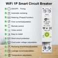 thumbnail image 2 of Riwcyla WiFi Intelligent Circuit Breaker ON OFF Timing Energy Meter Automatic Reclosing Protector with Metering and Prepaid Function Compatible with and Assistant for Voice Control, 2 of 6