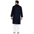 thumbnail image 4 of Atasi Ensemble Kurta Pyjama 2 Pcs pour Homme, Col Henley, Kurta Long Décontracté, 4 of 7