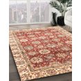 thumbnail image 2 of Ahgly Company Indoor Square Abstract Pastel Orange Oriental Area Rugs, 3' Square, 2 of 6
