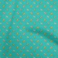 thumbnail image 1 of oneOone Georgette Viscose Turquoise Green Fabric Tortoise Sewing Craft Projects Fabric Prints By Yard 42 Inch Wide, 1 of 5